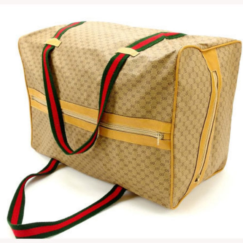 AUTH Gucci Boston bag Beige Green Woman - Picture 3 of 6